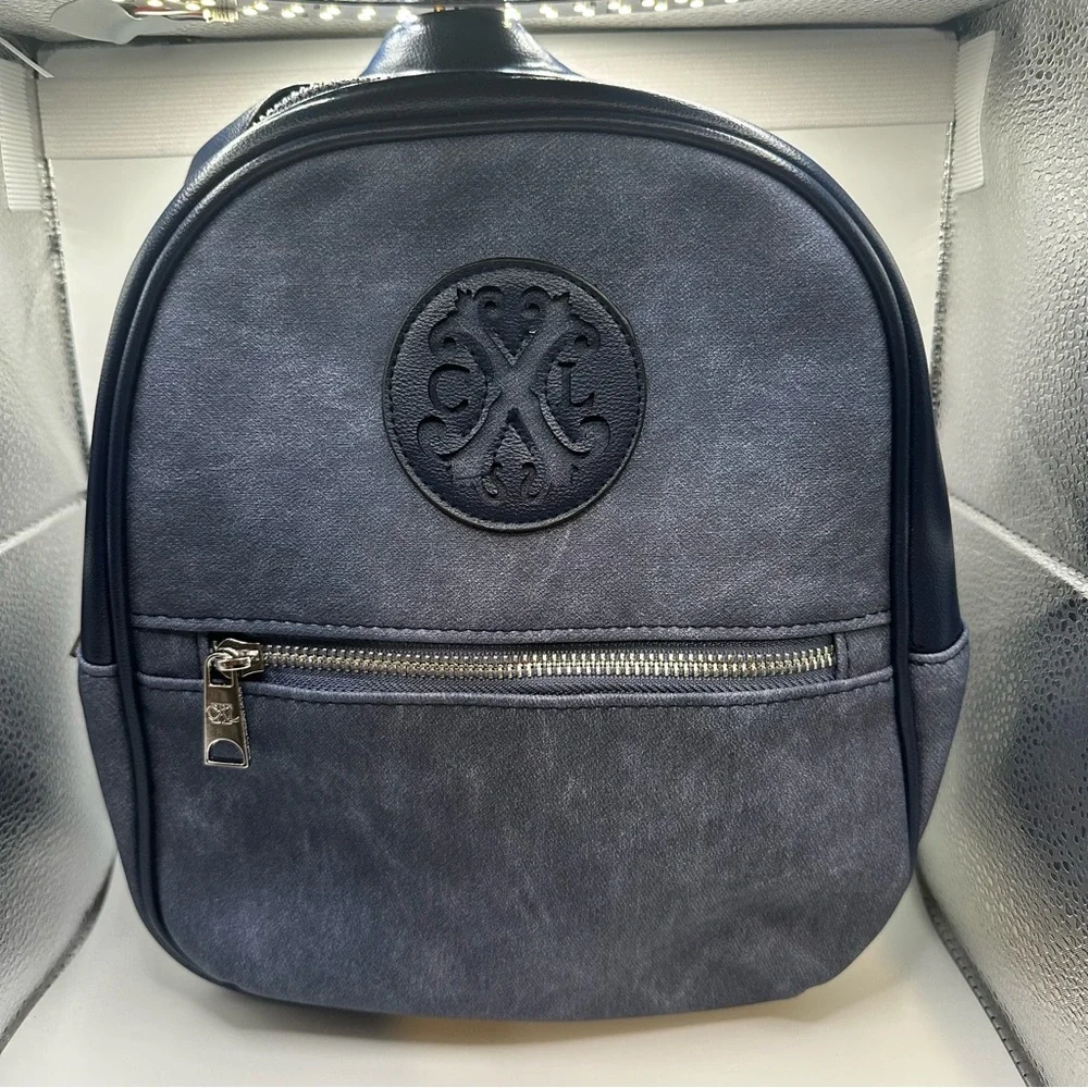 Christian Lacroix CXL Marley Blue Indigo Denim Backpack CXLH24975-INDM NWT